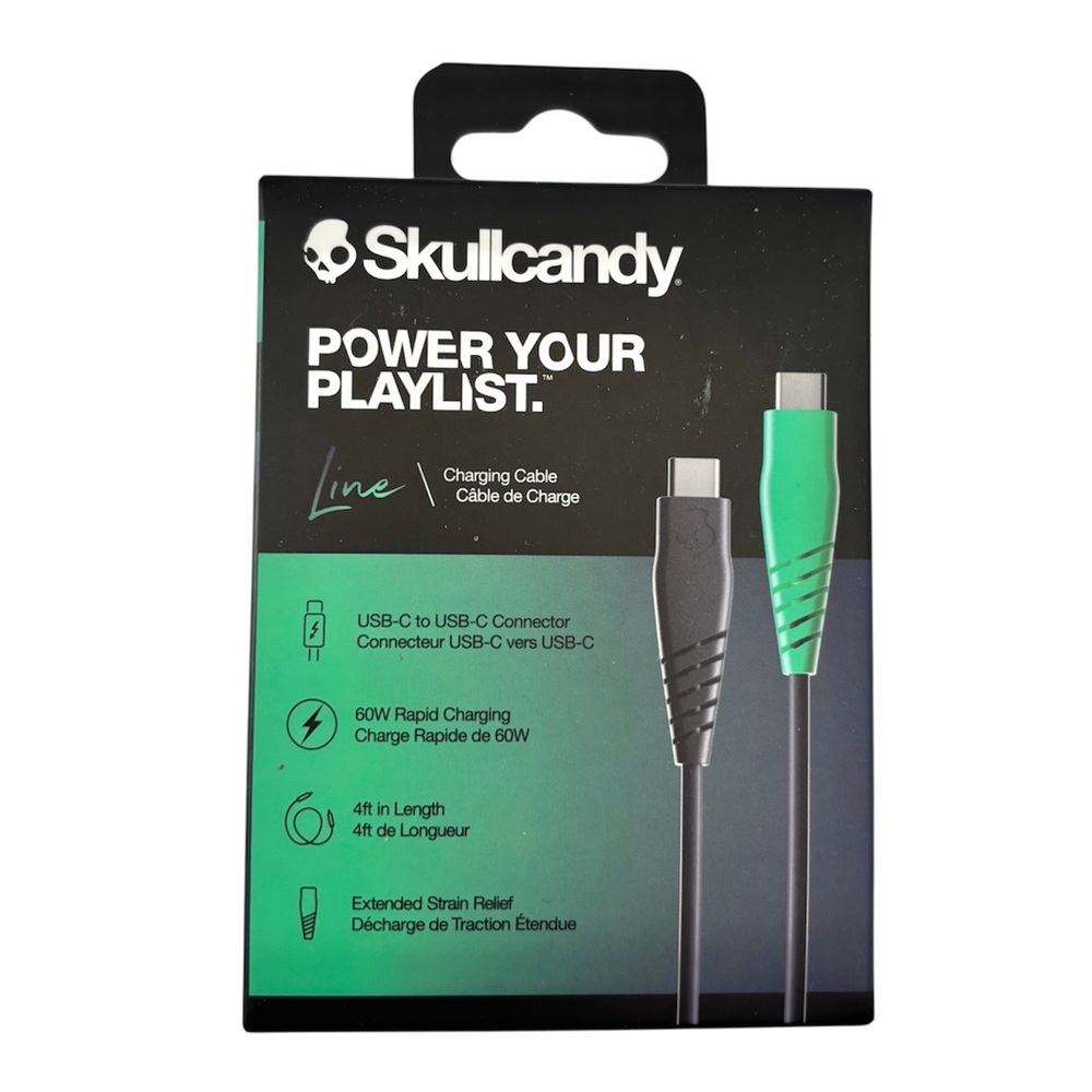 Skullcandy USB C Charger Cable, 60W USB C to USB C with Fast Charging, [4ft] NEW
